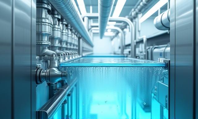 Wasserrecyclinganlagen in einer modernen Autowaschanlage.